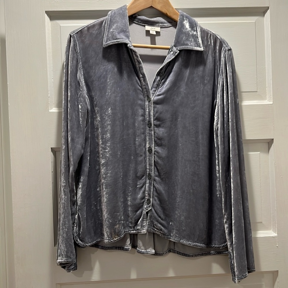 Crushed velvet blouse